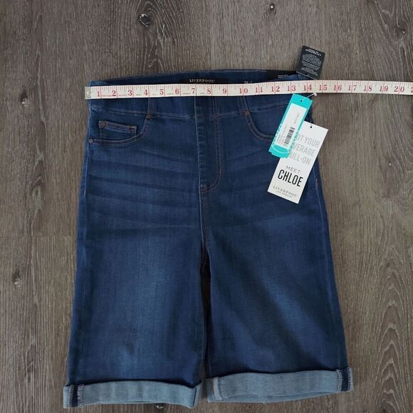 Liverpool Chloe Bermuda Roll Cuff Shorts 6/28 NWT - Picture 8 of 11